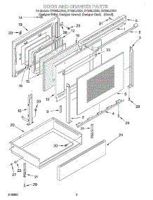 03 - Door And Drawer parts for Whirlpool Range GY396LXGQ4 from AppliancePartsPros.com