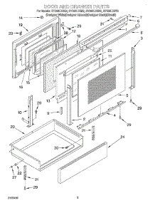 03 - Door And Drawer parts for Whirlpool Range GY396LXGT2 from AppliancePartsPros.com
