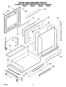 04 - Door And Drawer Parts parts for Whirlpool Range GY396LXPS00 from AppliancePartsPros.com