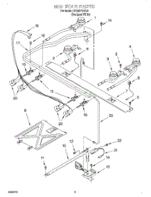 03 - Manifold parts for Whirlpool Range SF303PEGQ0 from AppliancePartsPros.com