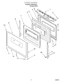06 - Door, Lit / Optional parts for Whirlpool Range SF303PEGQ0 from AppliancePartsPros.com