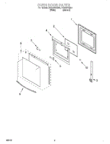 04 - Oven Door parts for Whirlpool Range RS610PXGN0 from AppliancePartsPros.com