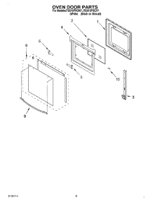 04 - Oven Door parts for Whirlpool Range RS610PXGW7 from AppliancePartsPros.com