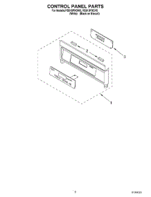 02 - Control Panel parts for Whirlpool Range RS610PXGV9 from AppliancePartsPros.com