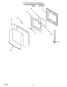 04 - Oven Door parts for Whirlpool Range RS610PXGN1 from AppliancePartsPros.com