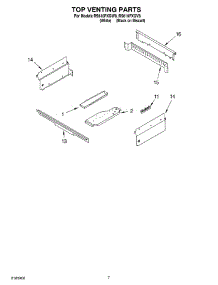 06 - Top Venting parts for Whirlpool Range RS610PXGV8 from AppliancePartsPros.com