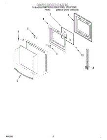 04 - Oven Door parts for Whirlpool Range RS610PXGW2 from AppliancePartsPros.com