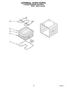 05 - Internal Oven parts for Whirlpool Range RS610PXGV7 from AppliancePartsPros.com