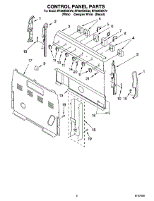 02 - Control Panel Parts parts for Whirlpool Range RF302BXKQ2 from AppliancePartsPros.com