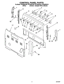 02 - Control Panel Parts parts for Whirlpool Range RF302BXKN0 from AppliancePartsPros.com