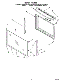 05 - Door Parts, Miscellaneous Parts parts for Whirlpool Range RF302BXKW0 from AppliancePartsPros.com