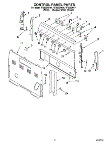 02 - Control Panel Parts parts for Whirlpool Range RF302BXKW1 from AppliancePartsPros.com