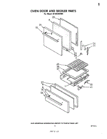 05 - Oven Door And Broiler parts for Whirlpool Range SF3020SKN0 from AppliancePartsPros.com