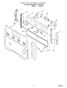 02 - Control Panel parts for Whirlpool Range RF3500XEW0 from AppliancePartsPros.com