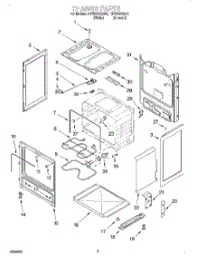 03 - Chassis parts for Whirlpool Range RF3500XEW0 from AppliancePartsPros.com