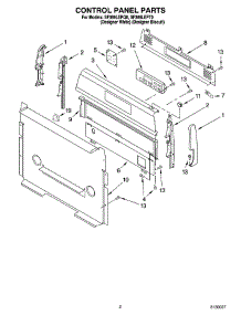 02 - Control Panel Parts parts for Whirlpool Range SF369LEPT0 from AppliancePartsPros.com