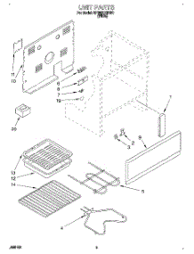 03 - Unit parts for Whirlpool Range RF350BXBW0 from AppliancePartsPros.com