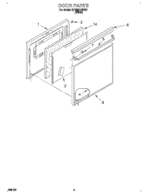 04 - Door parts for Whirlpool Range RF350BXBW0 from AppliancePartsPros.com