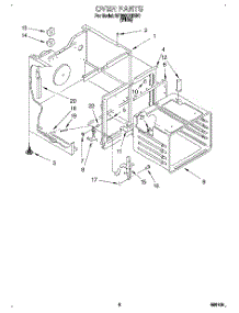05 - Oven parts for Whirlpool Range RF350BXBW0 from AppliancePartsPros.com