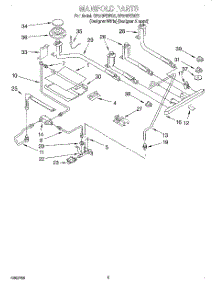 03 - Manifold parts for Whirlpool Range SF378PEWZ1 from AppliancePartsPros.com