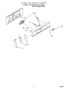 02 - Control Panel parts for Whirlpool Range 4RF315PXDW0 from AppliancePartsPros.com