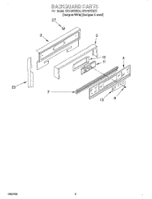 06 - Backguard parts for Whirlpool Range SF378PEWQ1 from AppliancePartsPros.com