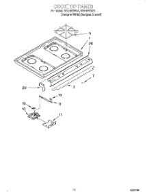 07 - Cooktop parts for Whirlpool Range SF378PEWQ1 from AppliancePartsPros.com