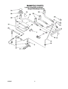 03 - Manifold parts for Whirlpool Range SF378PEWZ0 from AppliancePartsPros.com
