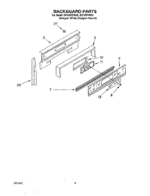 06 - Backguard parts for Whirlpool Range SF378PEWZ0 from AppliancePartsPros.com