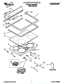 Cooktop parts for Whirlpool Range GHSP84900 from AppliancePartsPros.com