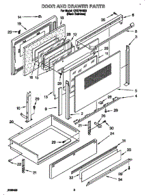 Door And Drawer parts for Whirlpool Range GHSP84900 from AppliancePartsPros.com
