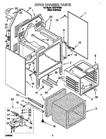 Oven Chassis parts for Whirlpool Range GHSP84900 from AppliancePartsPros.com