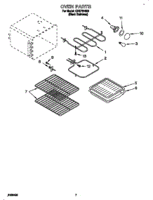 Oven parts for Whirlpool Range GHSP84900 from AppliancePartsPros.com