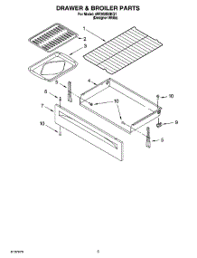 04 - Drawer & Broiler Parts parts for Whirlpool Range 4RF302BXKQ1 from AppliancePartsPros.com