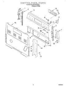 02 - Control Panel parts for Whirlpool Range 4RF315PXGQ0 from AppliancePartsPros.com