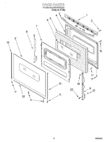 05 - Door, Lit / Optional parts for Whirlpool Range 4RF315PXGQ0 from AppliancePartsPros.com