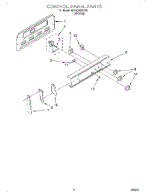 02 - Control Panel parts for Whirlpool Range 4RF302BXDW0 from AppliancePartsPros.com