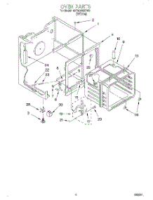 04 - Oven parts for Whirlpool Range 4RF302BXDW0 from AppliancePartsPros.com