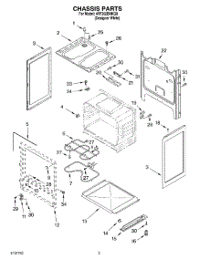 03 - Chassis Parts parts for Whirlpool Range 4RF302BXKQ0 from AppliancePartsPros.com