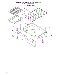 04 - Drawer & Broiler Parts parts for Whirlpool Range 4RF302BXKQ0 from AppliancePartsPros.com