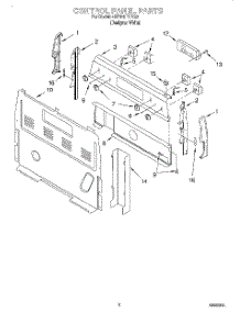 02 - Control Panel parts for Whirlpool Range 4RF315PXEQ0 from AppliancePartsPros.com