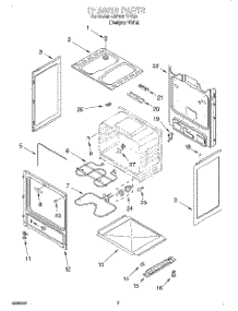 03 - Chassis parts for Whirlpool Range 4RF315PXEQ0 from AppliancePartsPros.com