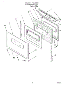 05 - Door, Lit / Optional parts for Whirlpool Range 4RF315PXEQ0 from AppliancePartsPros.com
