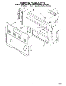 02 - Control Panel Parts parts for Whirlpool Range RF198LXMB0 from AppliancePartsPros.com