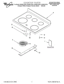 Cooktop / Literature parts for Whirlpool Range OEMGR399LXGQ2 from AppliancePartsPros.com