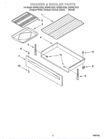 Drawer And Broiler parts for Whirlpool Range OEMGR399LXGQ2 from AppliancePartsPros.com