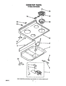 Cooktop parts for Whirlpool Range RM978BXSN0 from AppliancePartsPros.com