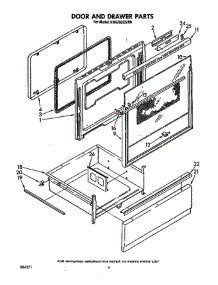 Door And Drawer parts for Whirlpool Range RM978BXSN0 from AppliancePartsPros.com