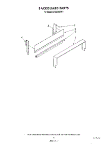 04 - Backguard parts for Whirlpool Range SF3020SRW5 from AppliancePartsPros.com