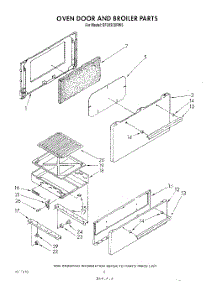 05 - Oven Door And Broiler parts for Whirlpool Range SF3020SRW5 from AppliancePartsPros.com